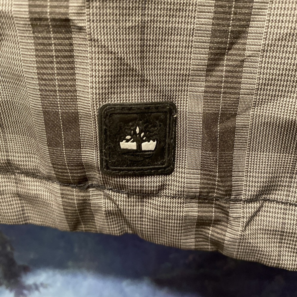 Timberland Grey‎ Black Plaid Zip Up Men's Rain Coat Size Large (16-18) - Picture 9 of 9